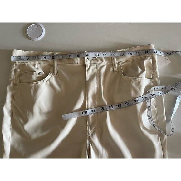 Mother Super Swooner Faux Leather Cream Ivory Skinny‎ Pants Size 34 NWT - Picture 10 of 15